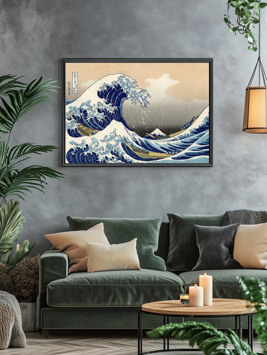 The Great Wave off Kanagawa by Hokusai — Art Print. — room view 4