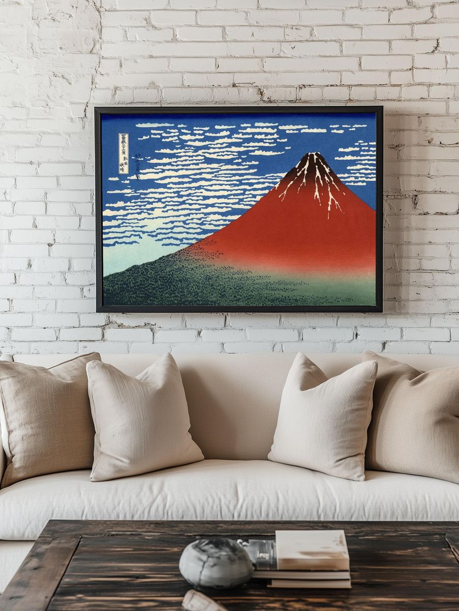 Thirty-six Views of Mount Fuji by Hokusai (1831) — Art Print. — room view 1