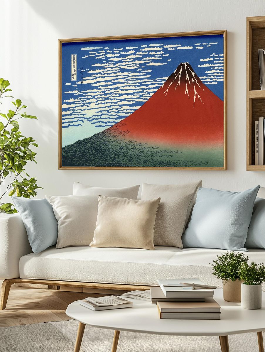 Thirty-six Views of Mount Fuji by Hokusai (1831) — Art Print. — room view 2