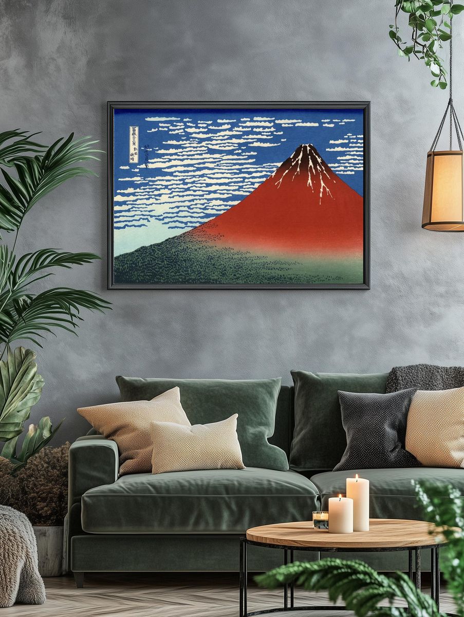 Thirty-six Views of Mount Fuji by Hokusai (1831) — Art Print. — room view 4