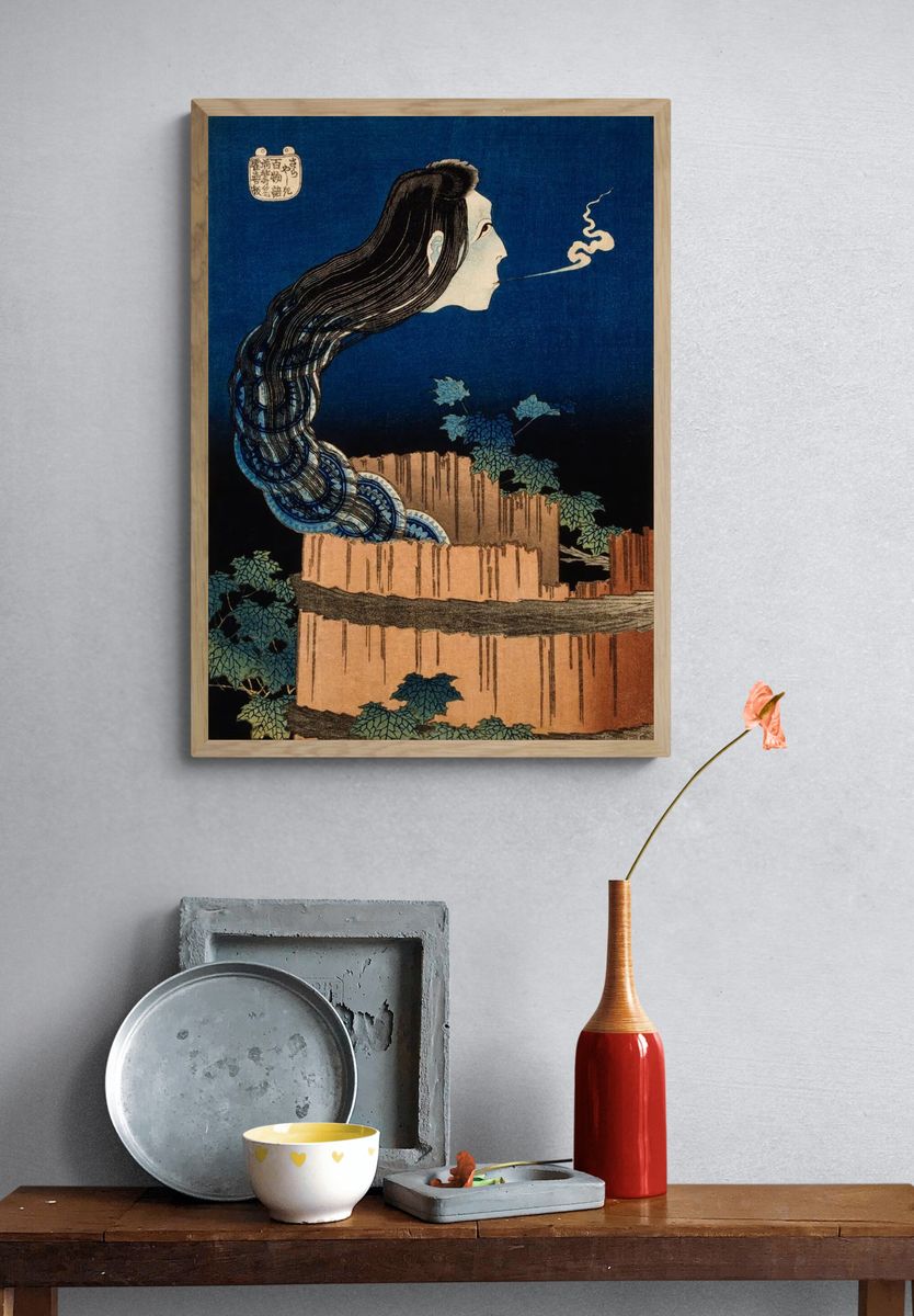 The Plate Mansion by Katsushika Hokusai (1760-1849) — Art Print. — room view 3