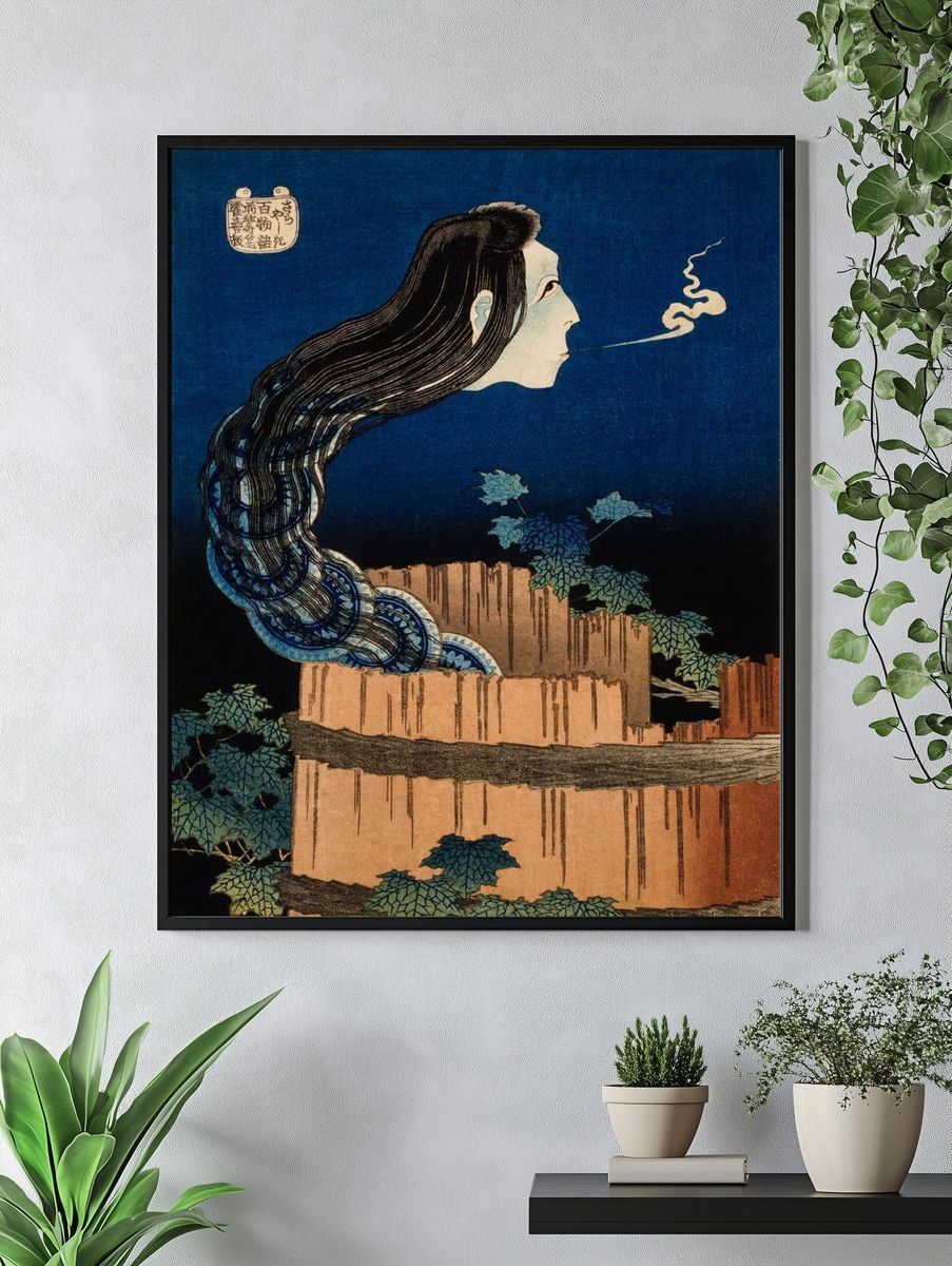 The Plate Mansion by Katsushika Hokusai (1760-1849) — Art Print. — room view 4