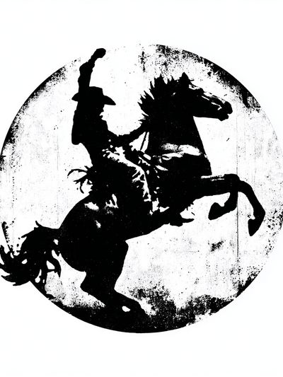 Rearing Horse Silhouette Print. poster print