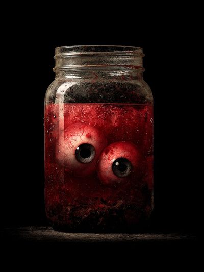 Eyeballs in Jar — Horror Print. poster print