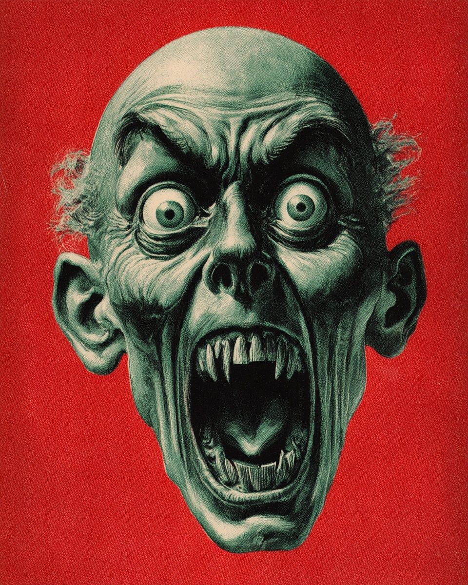 Screaming Face — Horror Print. poster detail