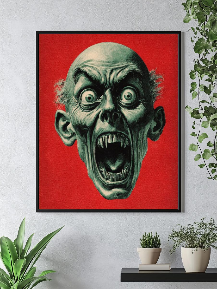 Screaming Face — Horror Print. — room view 4