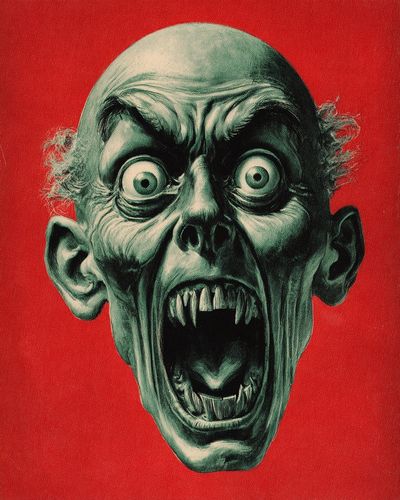 Screaming Face — Horror Print. poster