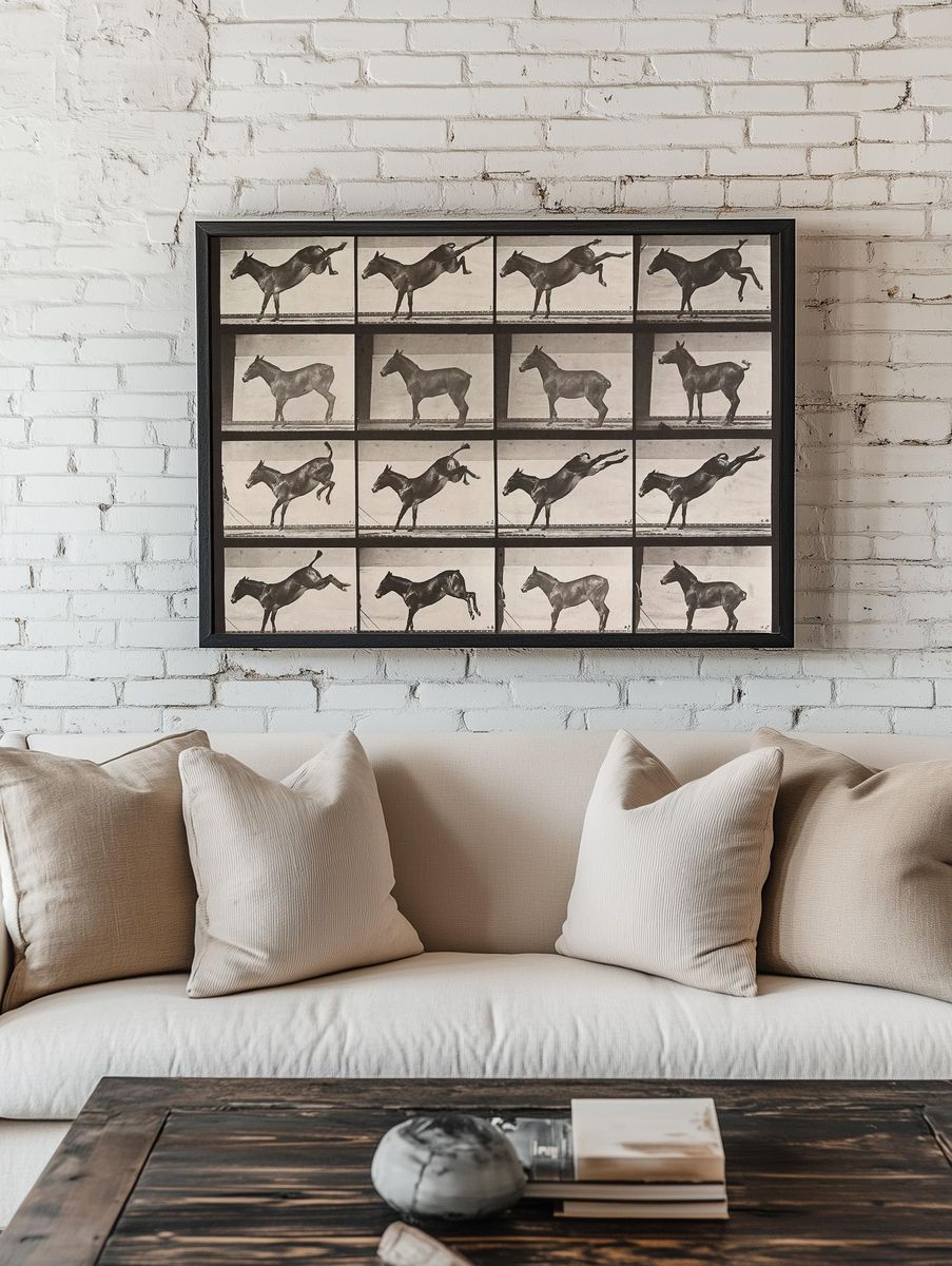 Galloping Horse — Vintage Print. — room view 1