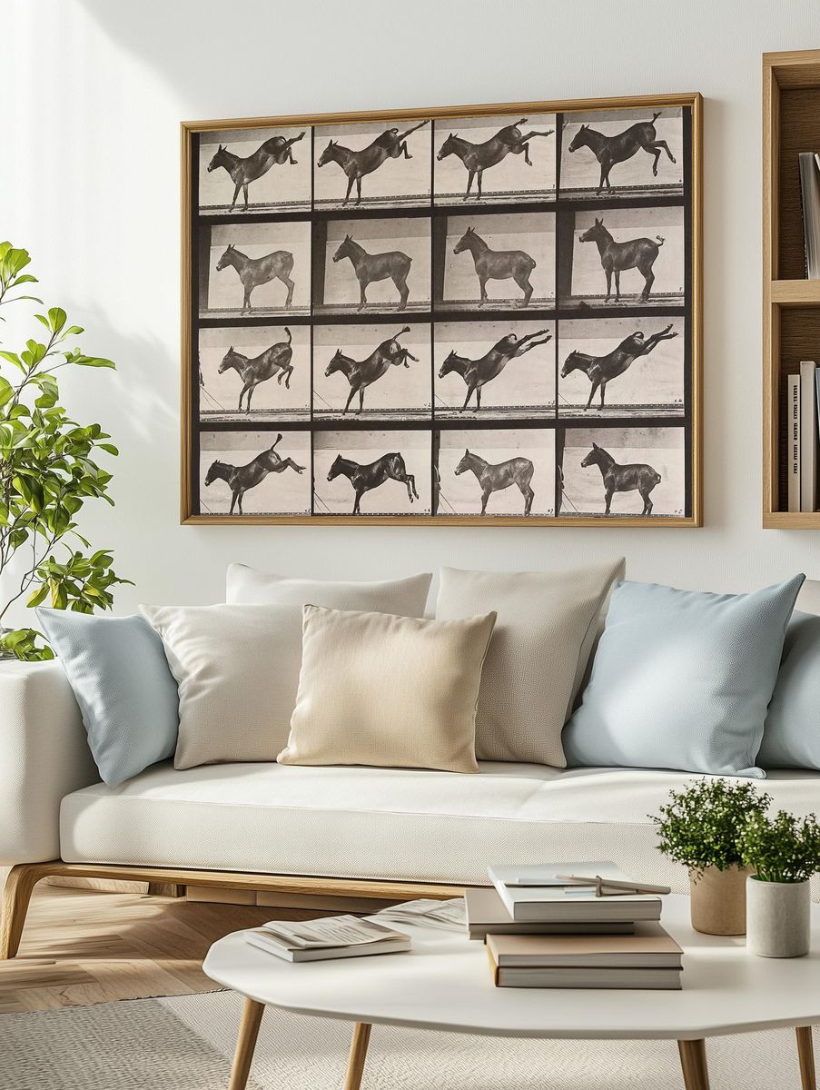 Galloping Horse — Vintage Print. — room view 2