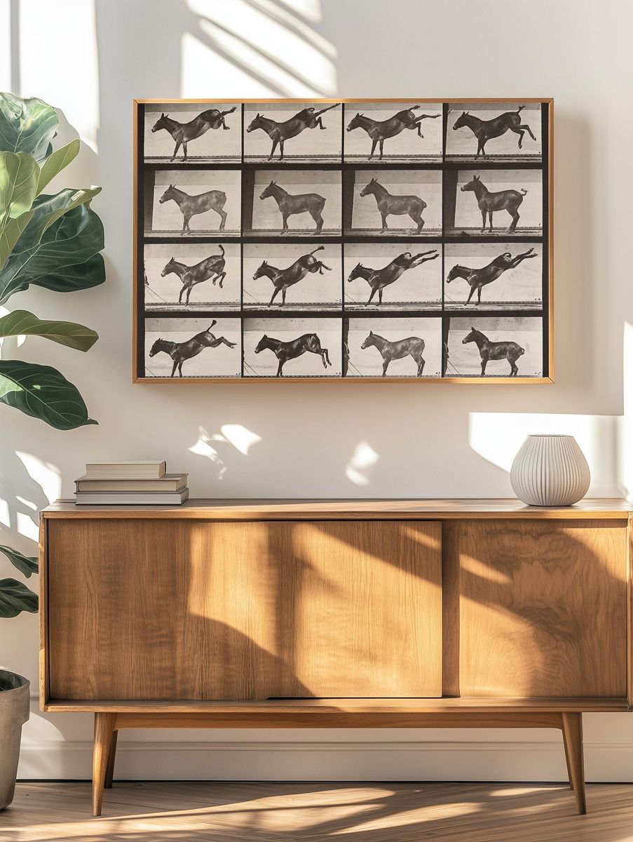 Galloping Horse — Vintage Print. — room view 3