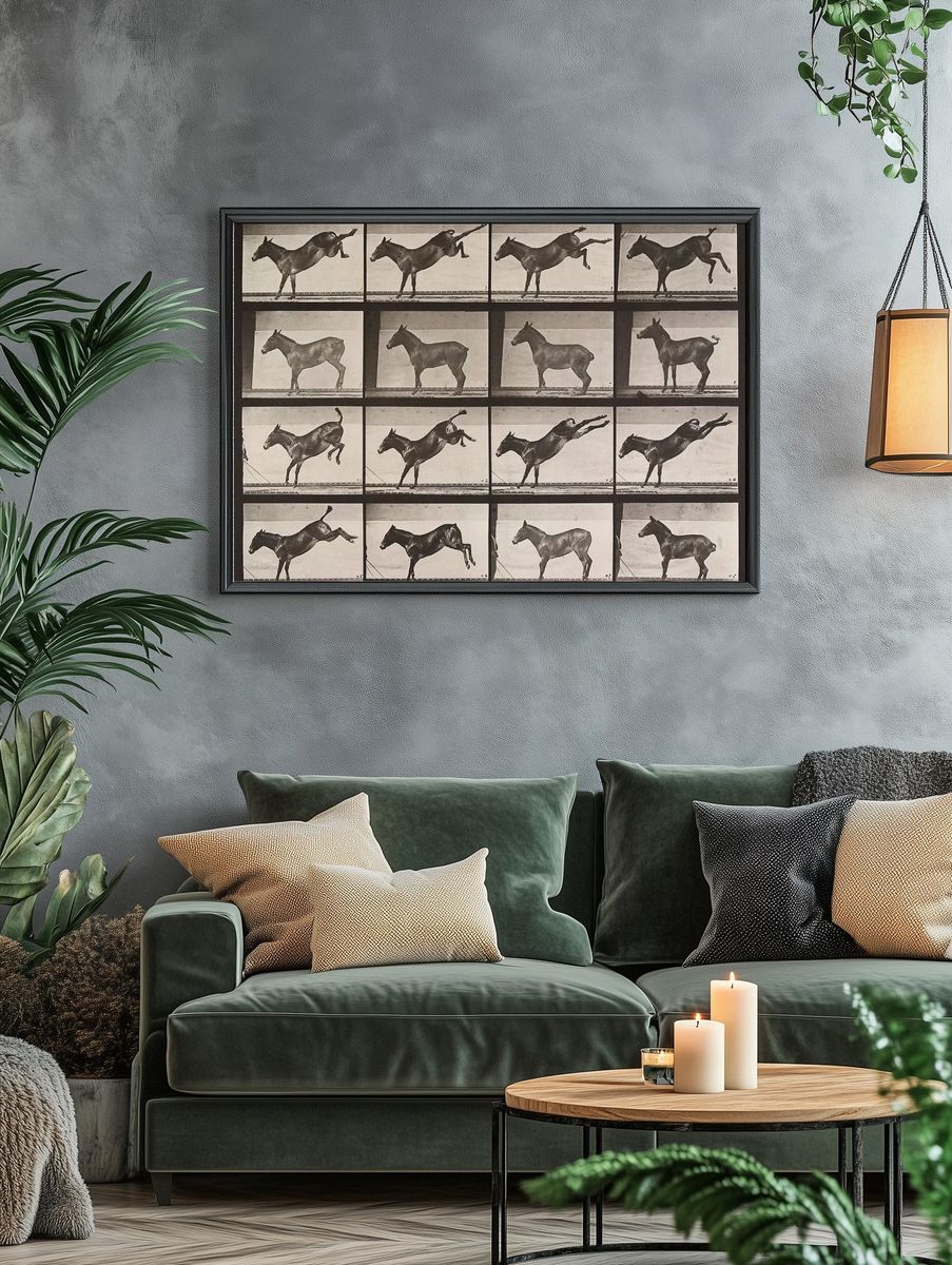 Galloping Horse — Vintage Print. — room view 4