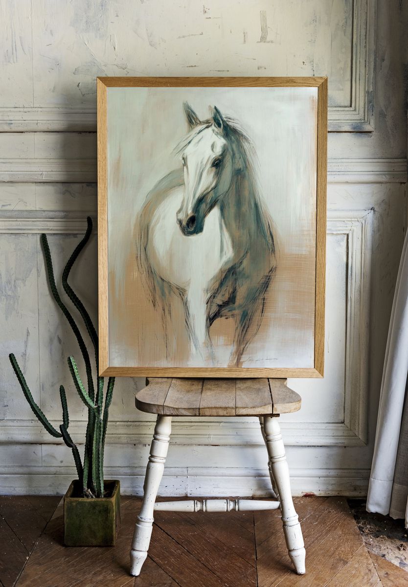 Elegant Horse Portrait — Fine Art Print. — room view 1