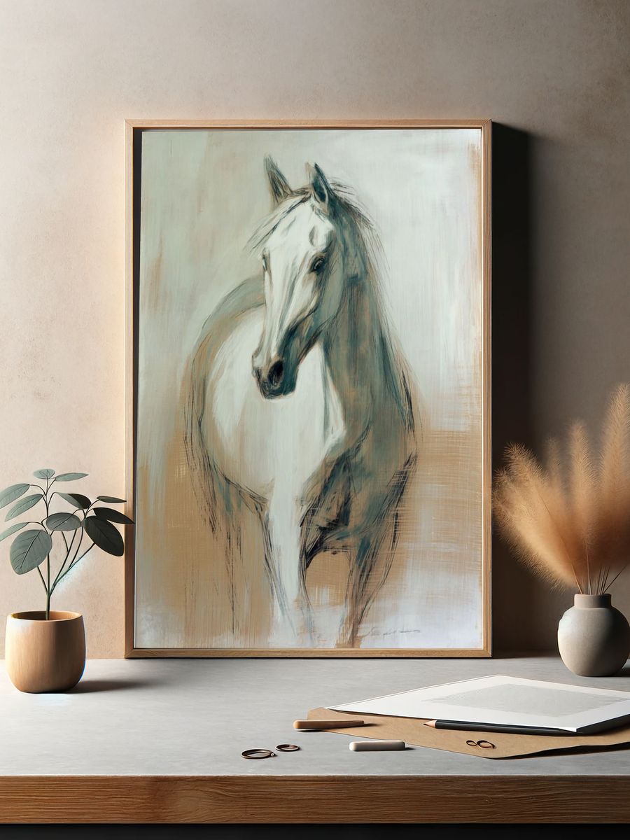 Elegant Horse Portrait — Fine Art Print. — room view 2