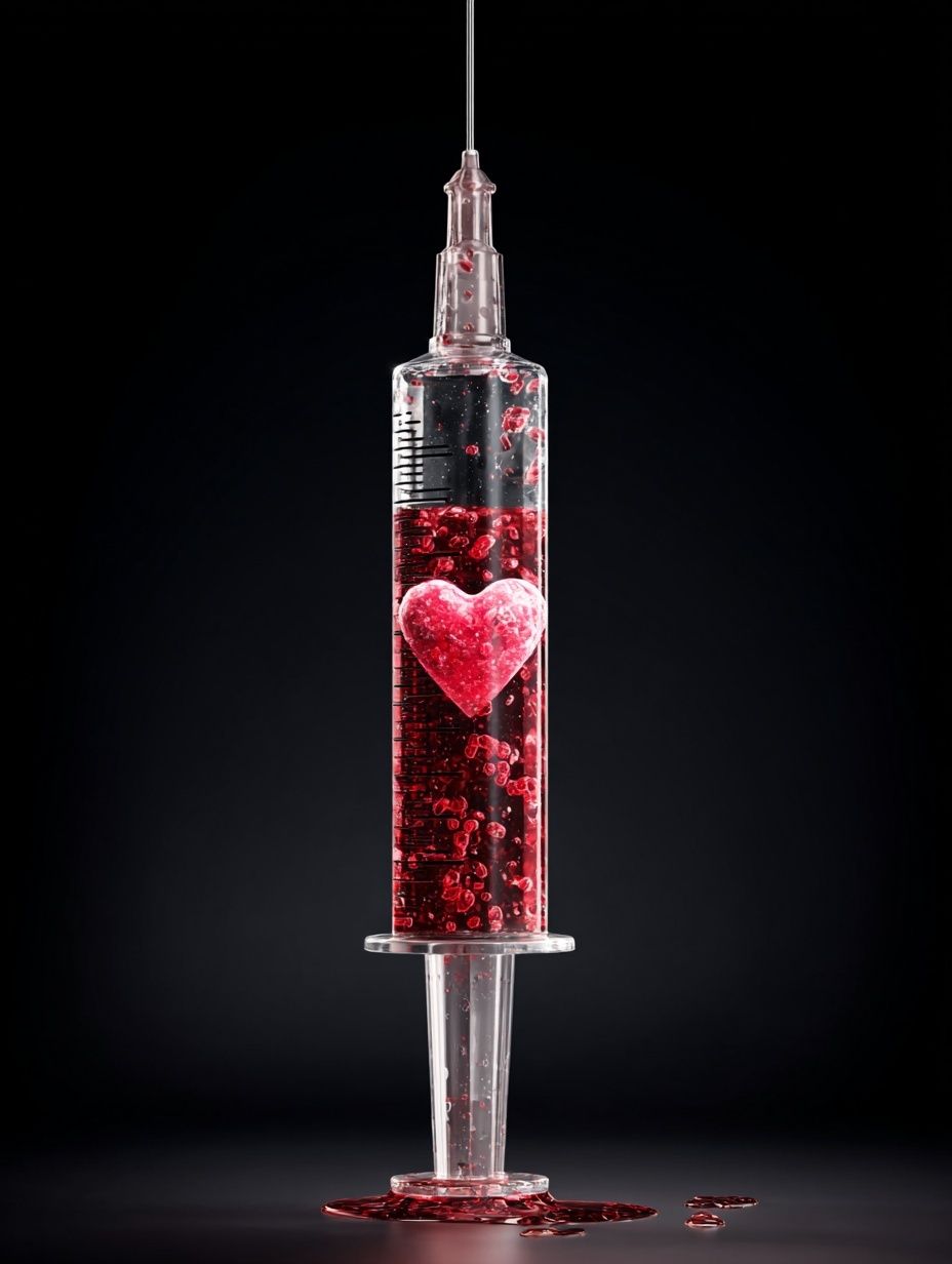 Heart Syringe — Contemporary Print. poster — fine-art art