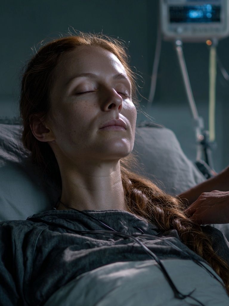 Serene Hospital Scene Poster. poster — fine-art art