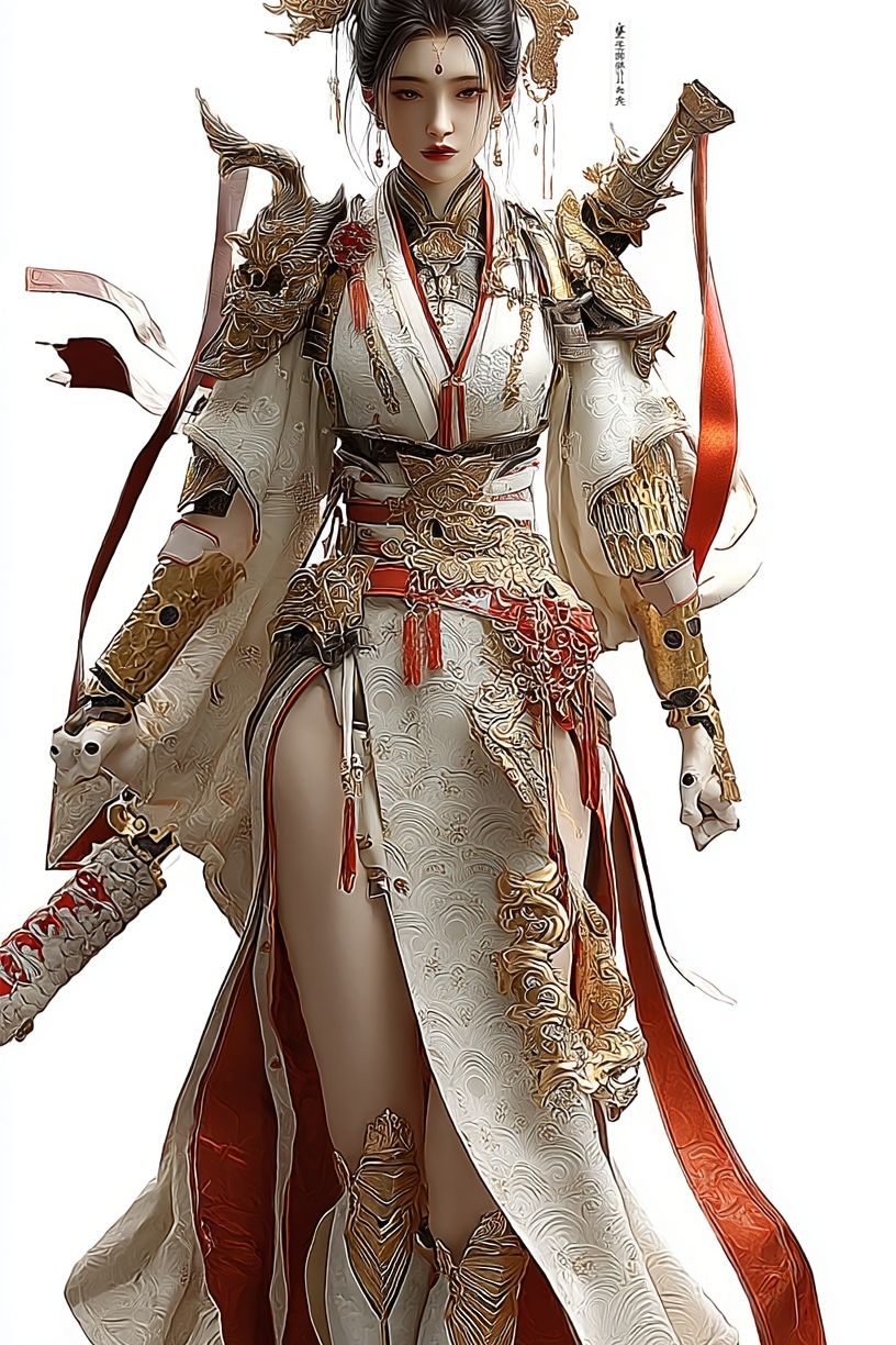 Imperial Warrior Woman Digital Art Poster. poster — illustration art