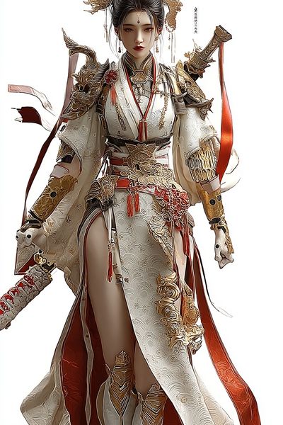 Imperial Warrior Woman Digital Art Poster. poster print