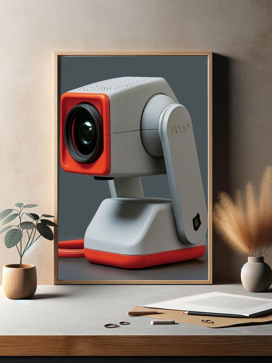 Retro Camera Illustration Poster. — room view 2