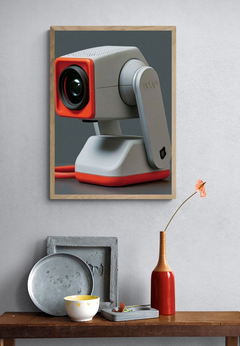 Retro Camera Illustration Poster. — room view 3