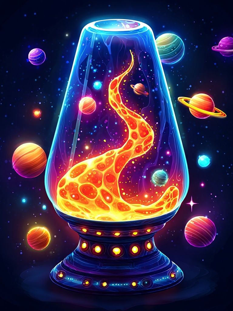 Cosmic Lava Lamp Digital-Art Poster. poster detail