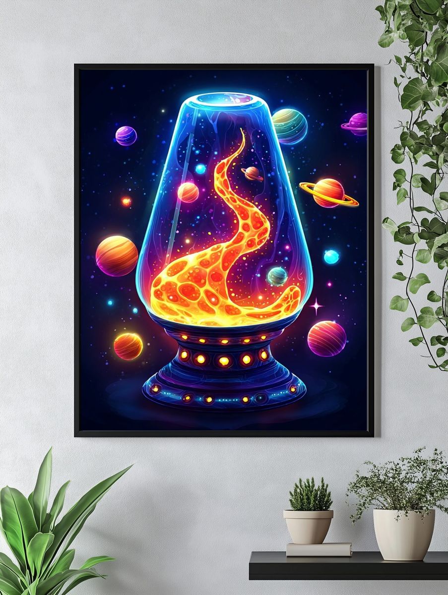Cosmic Lava Lamp Digital-Art Poster. — room view 4