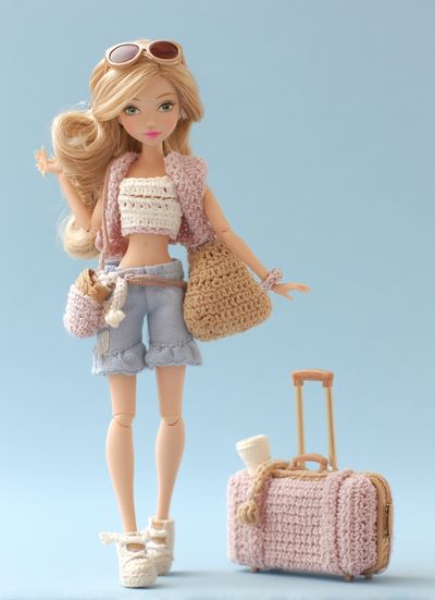 Fashion Doll Travel Illustration Poster. poster print