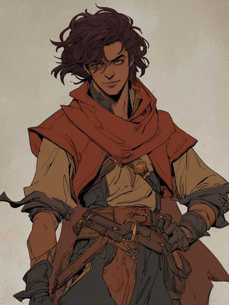 Fantasy Adventurer Illustration Poster. poster detail