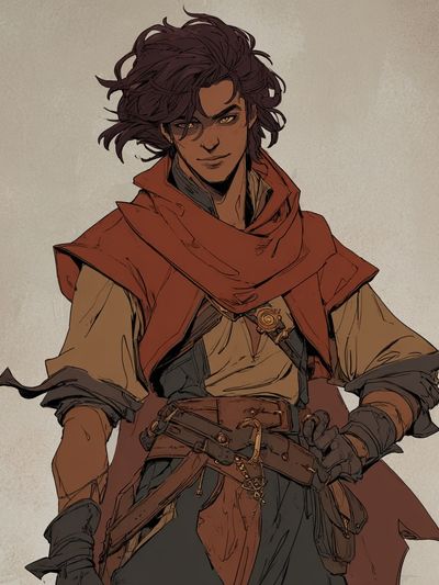 Fantasy Adventurer Illustration Poster. poster print