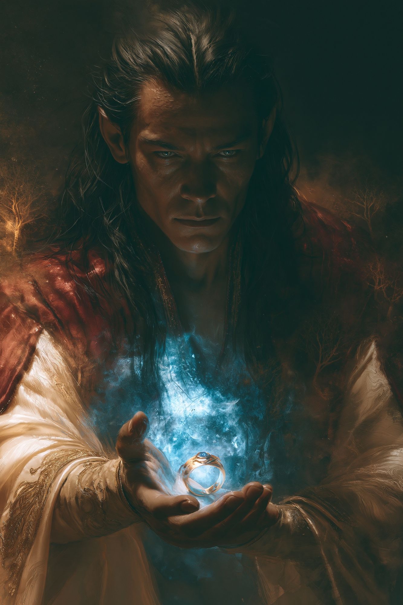 Mystic Sorcerer Portrait Print. poster detail