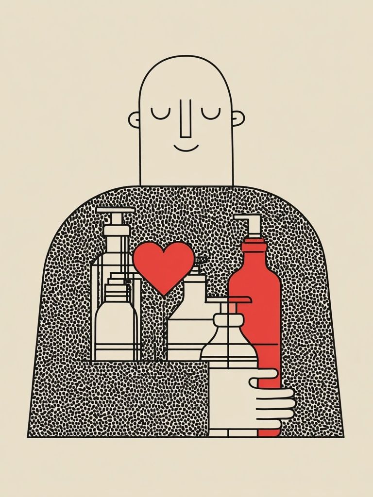 Abstract Love and Bottles Poster. poster detail