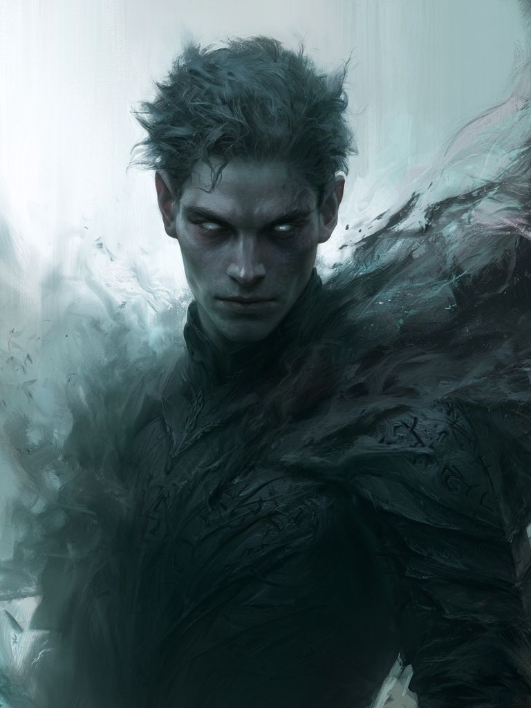 Dark Fantasy Portrait Print. poster — illustration art