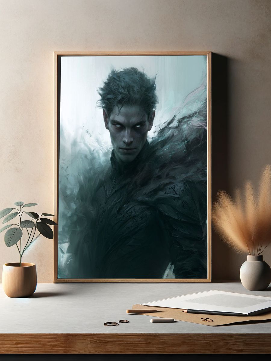 Dark Fantasy Portrait Print. — room view 2