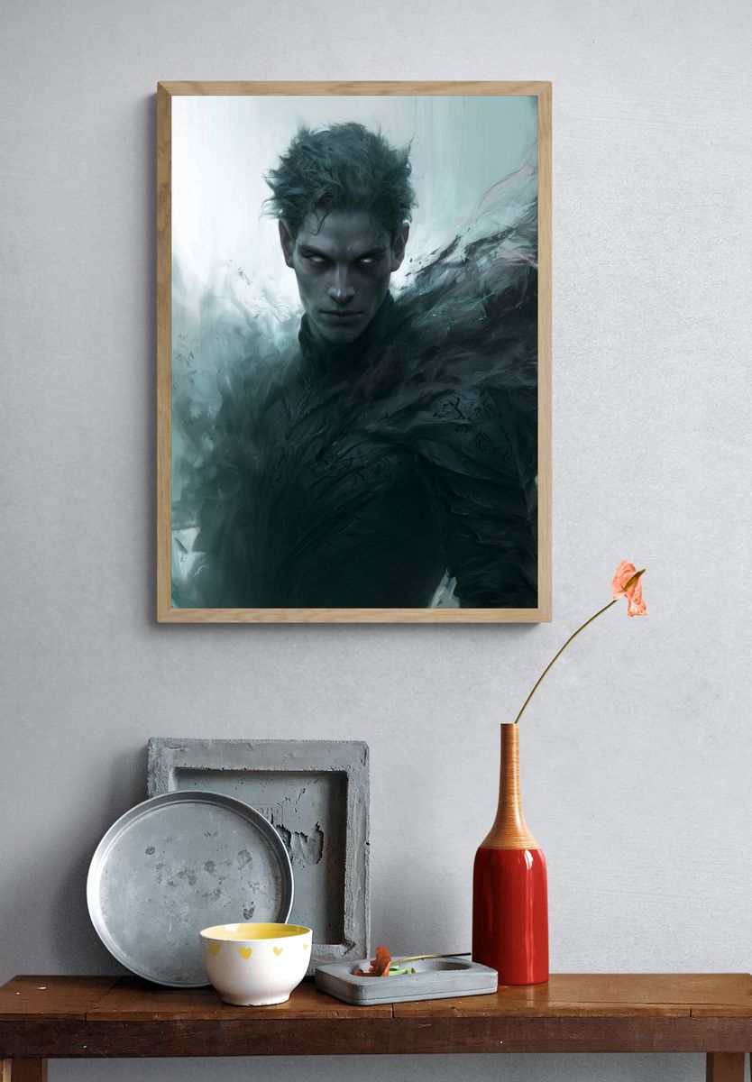 Dark Fantasy Portrait Print. — room view 3