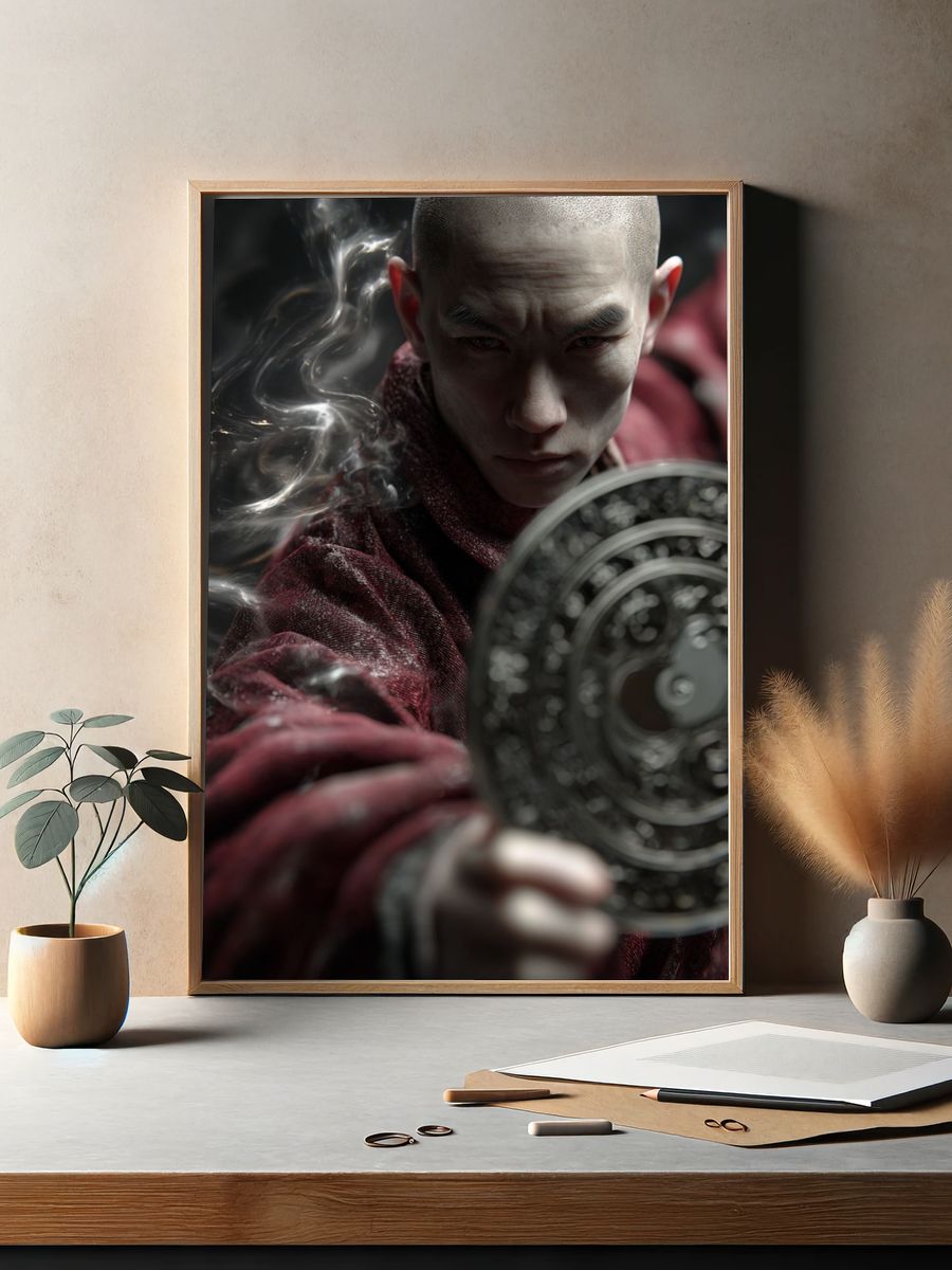 Headphones Portrait Illustration Poster. — room view 2