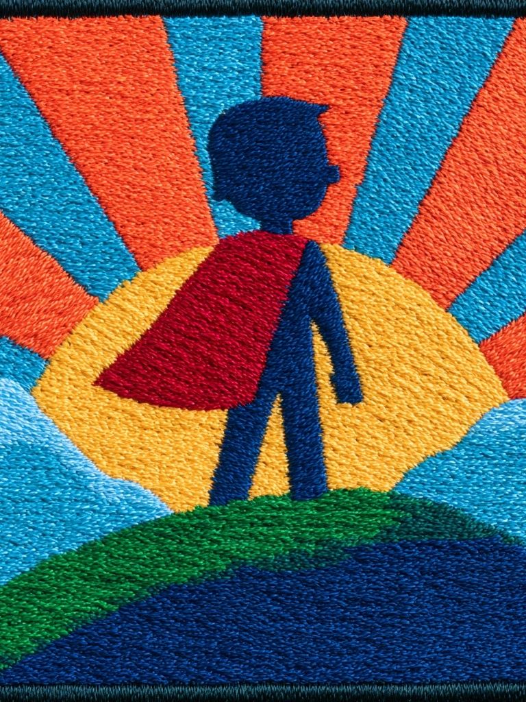 Superhero Silhouette Illustration Poster. poster detail
