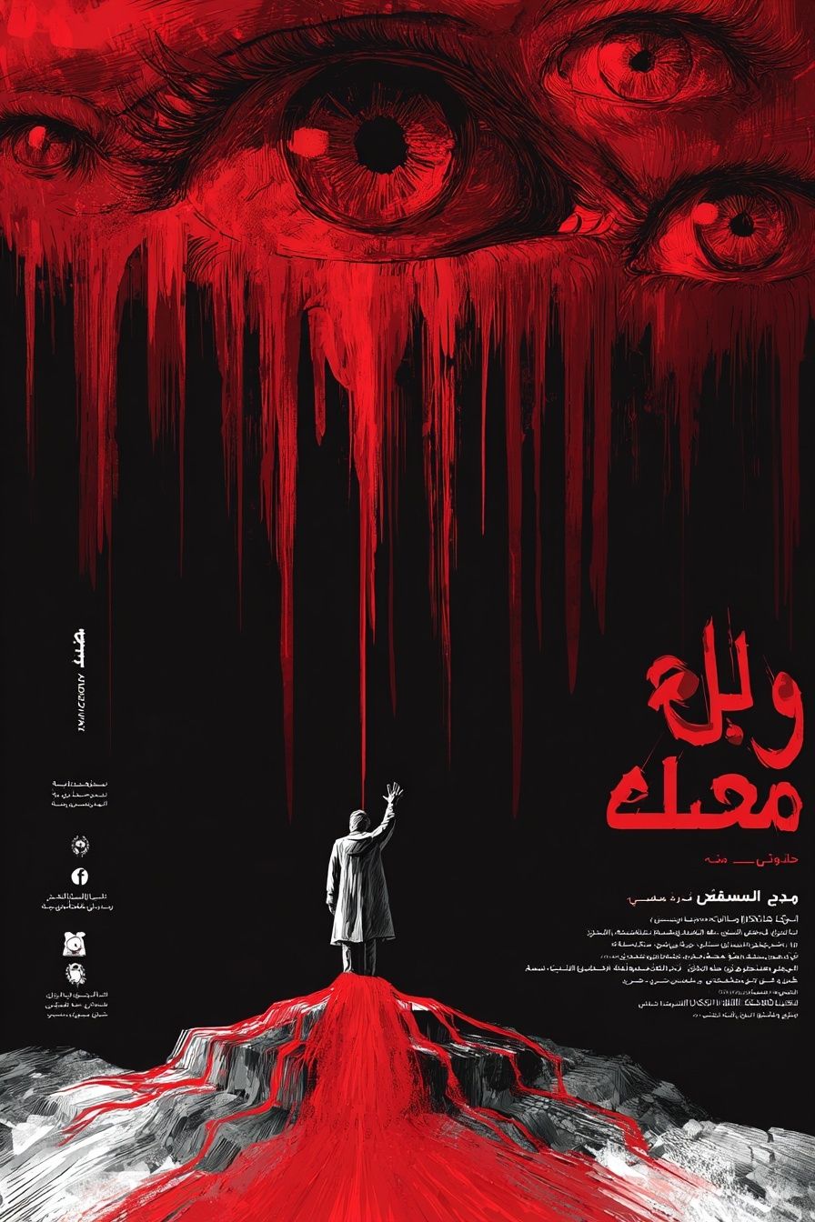 Surreal Red Eyes Horror Poster. poster — illustration art
