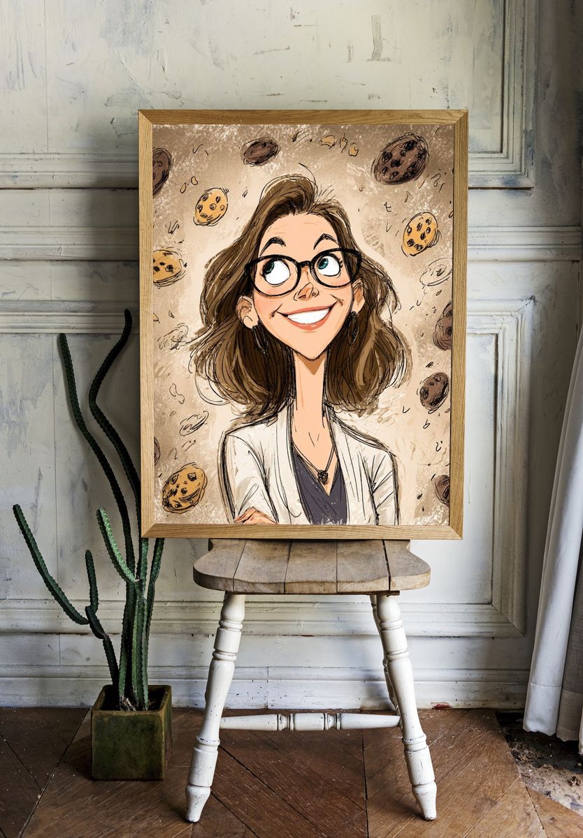 Cookie Girl Illustration Poster. — room view 1
