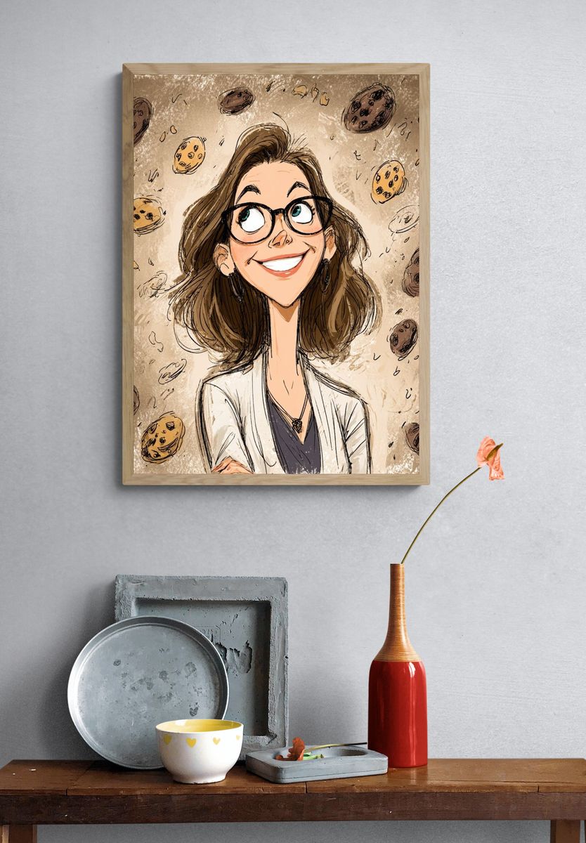 Cookie Girl Illustration Poster. — room view 3