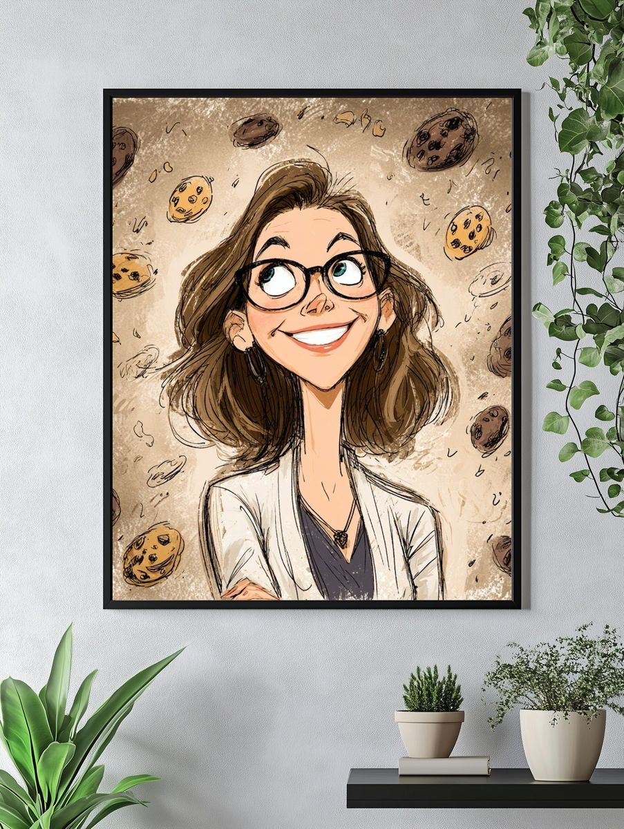 Cookie Girl Illustration Poster. — room view 4