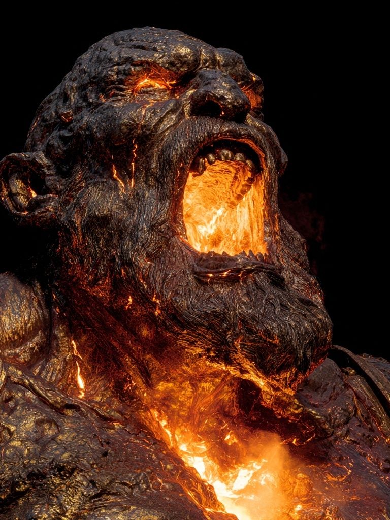 Molten Titan Sculpture Poster. poster detail
