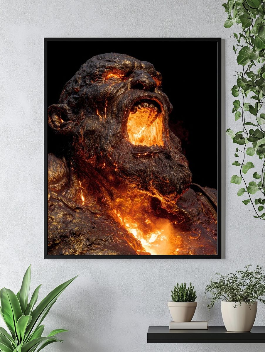 Molten Titan Sculpture Poster. — room view 4