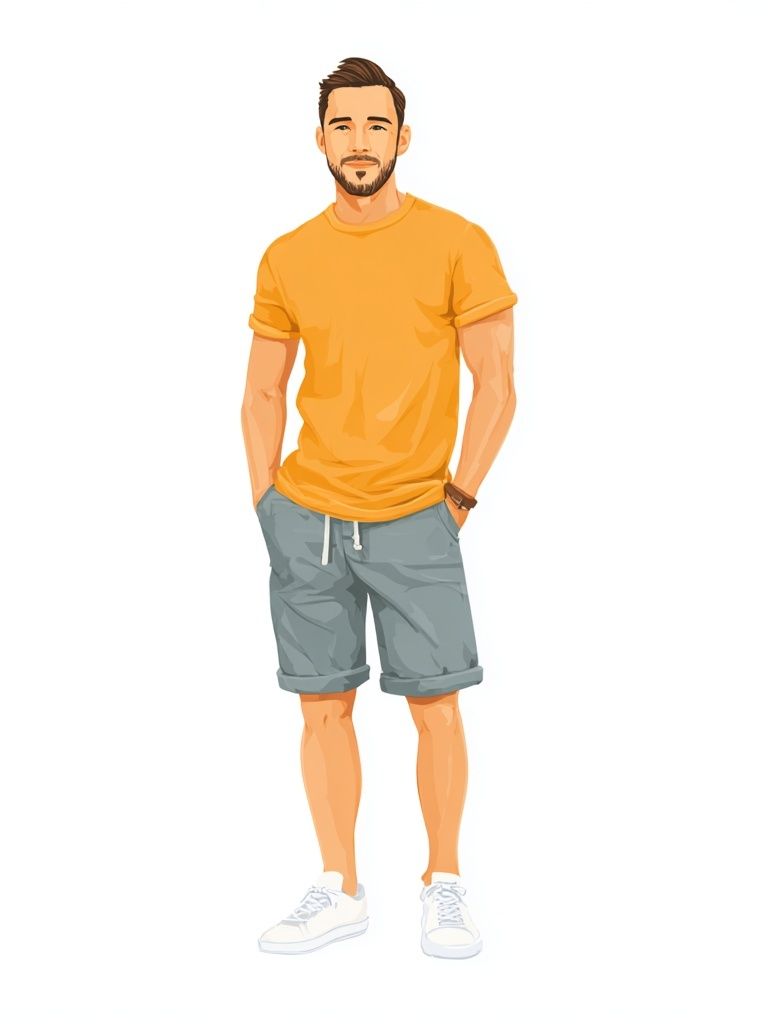 Casual Man Illustration Poster. poster detail