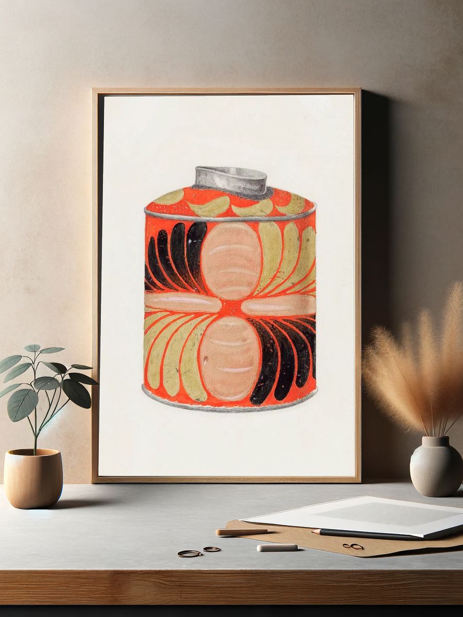 Decorative Tin Can Illustration Poster. — room view 2