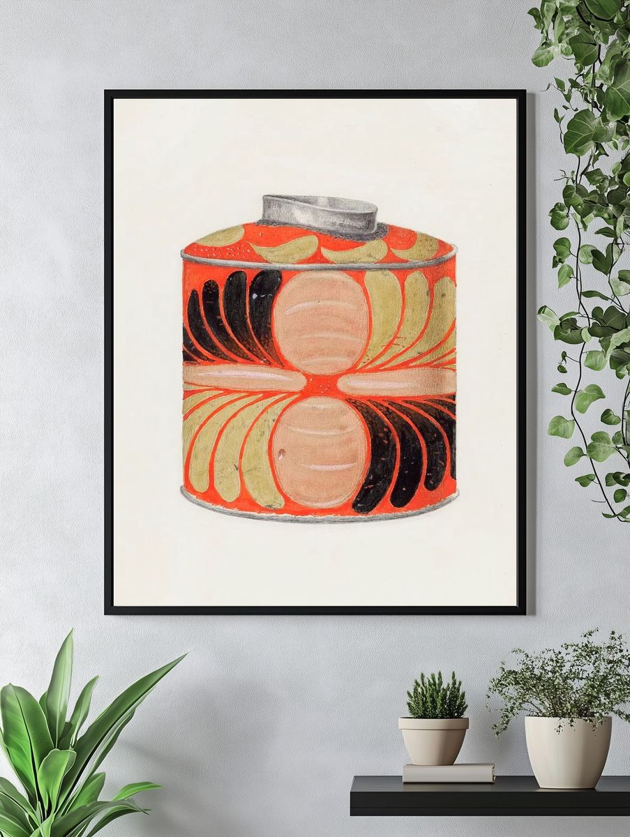 Decorative Tin Can Illustration Poster. — room view 4