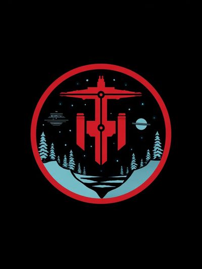 Starship Forest Emblem Poster. poster