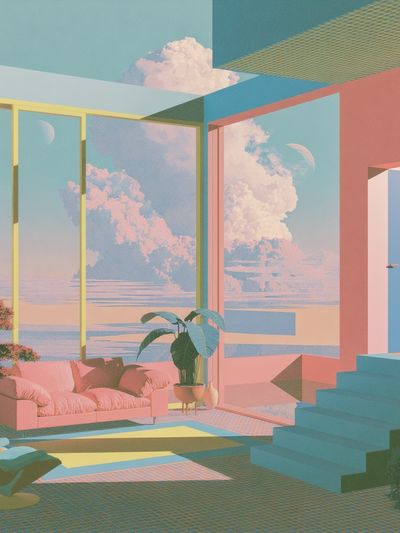 Pastel Dream Interior Poster. poster print