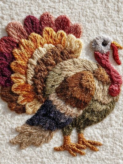 Embroidered Turkey Textile Poster. poster