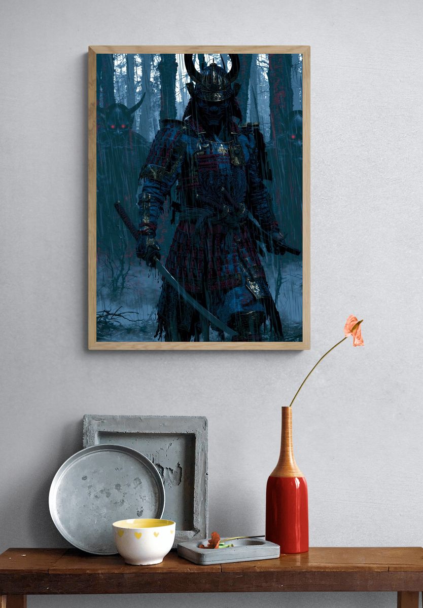 Samurai Forest Standoff Print. — room view 3