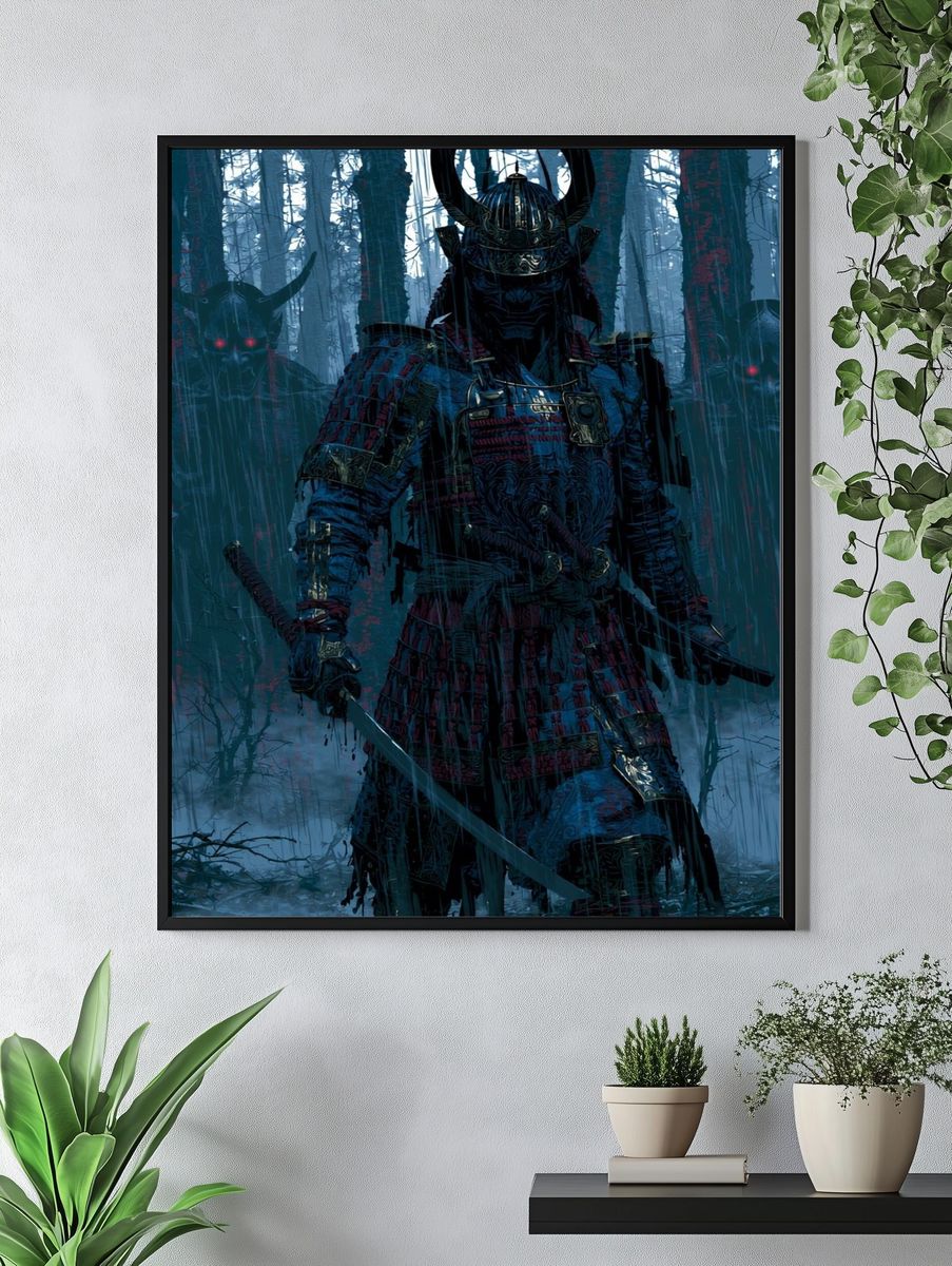 Samurai Forest Standoff Print. — room view 4