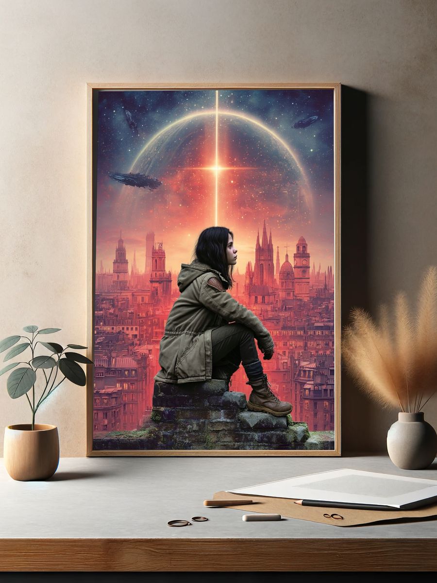 Sci-Fi City Horizon Poster. — room view 2